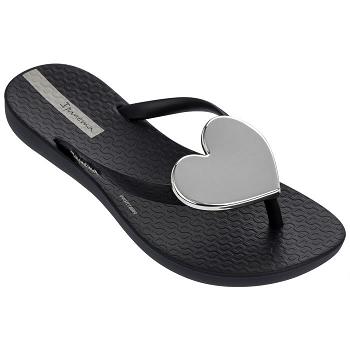 Ipanema Flip Flops Kids Maxi Heart Black 689574JEW Ireland